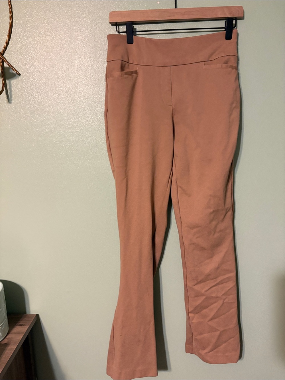 Express Women's Boot Cut Ponte Pants in Tan